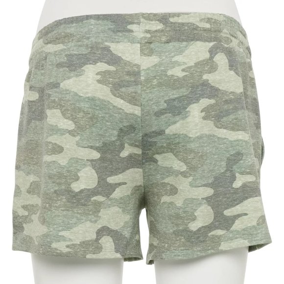 a:glow Under Belly Maternity Lounge Shorts Green Camo NWT - Picture 2 of 8